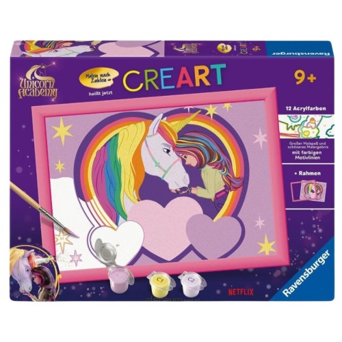 Ravensburger Sada CreArt Malování podle čísel Unicorn Academy