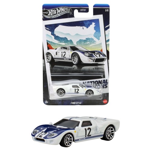 Hot Wheels Stříbrná série Ford GT-40 HRT81 JBY87