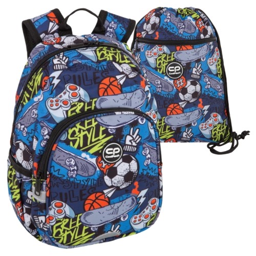Coolpack Dětská školní sada Batoh Toby Malý pytel na obuv Vert Hobby