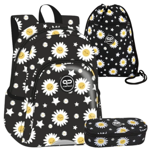 Coolpack Sada Batoh Toby Taška Na Boty Vert Penál Pouch Daisy Black