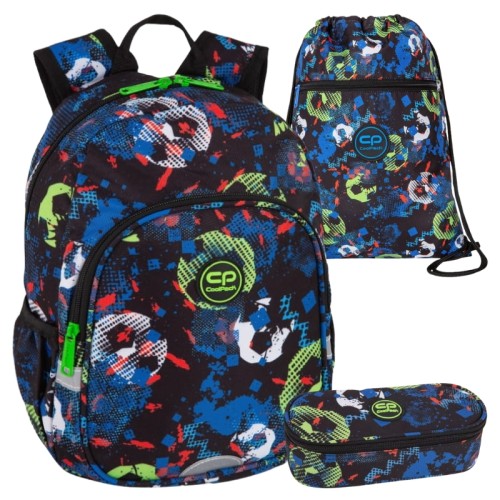 Coolpack Sada Batoh Toby Taška Na Boty Vert Penál Pouzdro Fotbal Modré