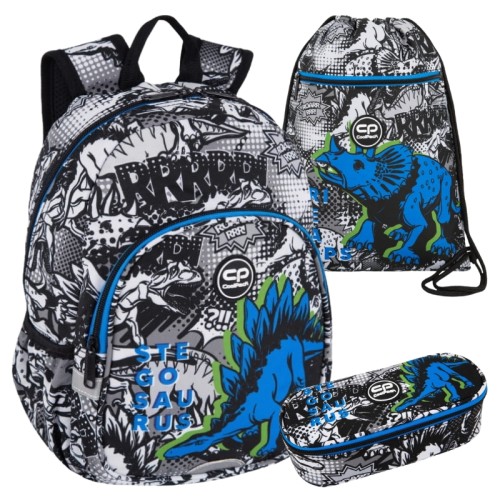 Coolpack Sada Batoh Toby Taška Na Boty Vert Pencilcase Penál T-Rex