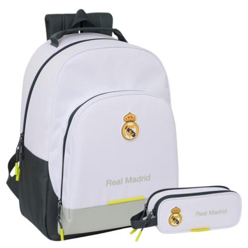 Sada Safta Batoh Školní Mladistvý + Dvoukomorová Peněženka Taška Real Madrid