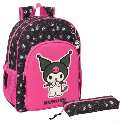 Sada Safta Školní Batoh + Penál Příruční S Gumou Jednokomorový Kuromi