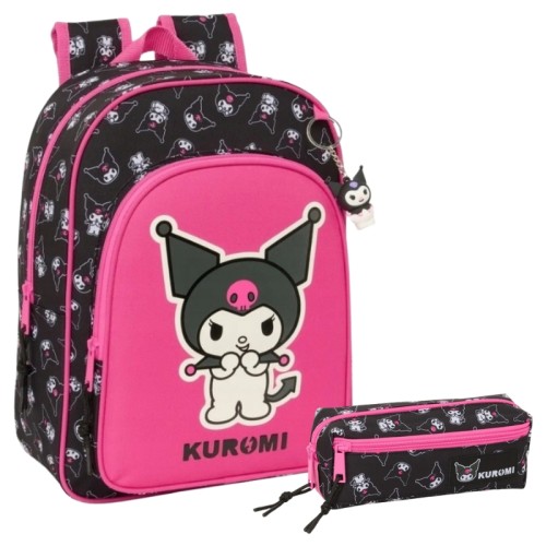 Sada Safta Batoh Malý + Penál Sáček S Gumičkou Třikomorový Kuromi