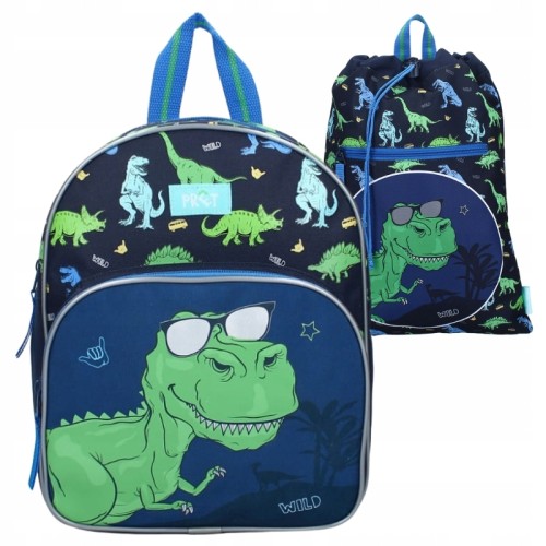 Sada Vadobag Batoh + Sportovní batoh Happy Dino Šťastný dinosaur