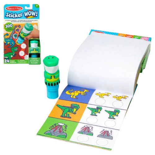 Melissa & Doug Samolepka WOW!™ Razítko a 24stránková knížka Dinosauři