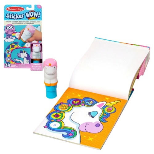 Melissa & Doug Sticker Wow! Jednorožec Kniha s nálepkami a razítkem