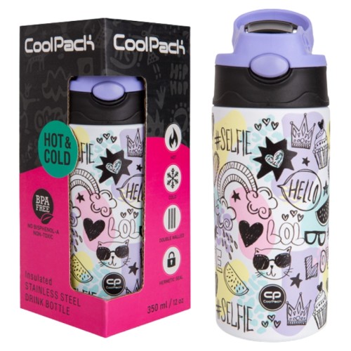 Coolpack Bono Termo Lahvička s Rourkou a Držadlem Mood 350 ml