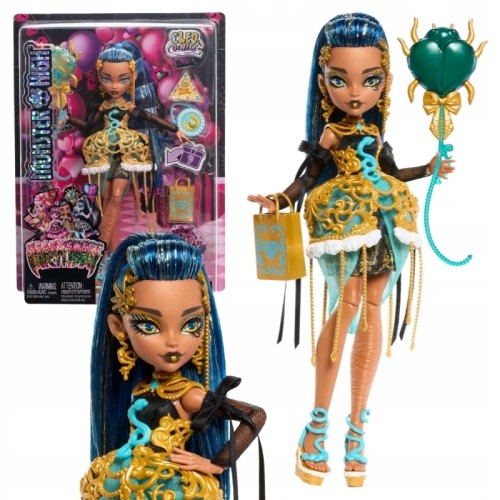 Monster High Strašidelné sladké narozeniny Panenka Cleo Denile + Příslušenství 4+