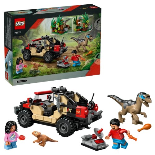 Lego Jurassic World Únik s terénním vozidlem před Raptorem Sada 76972 285 ks 6+