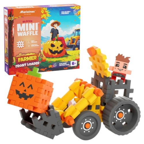 Marioinex Mini Waffle Stavební Kostky Farma Nakladač 50 Kousků