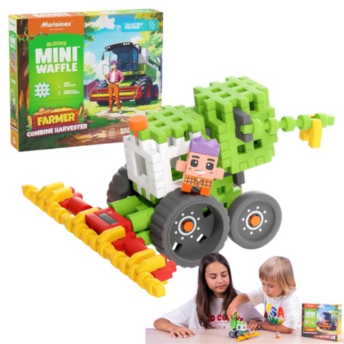 Marioinex Mini Vaflové Stavební Kostičky Farmář Kombajn 50 Elementů