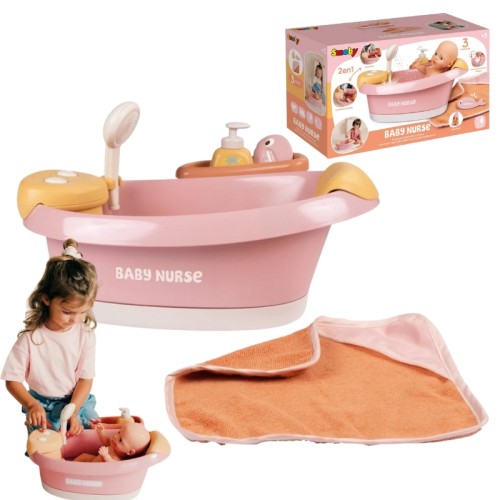 Smoby Baby Nurse Vodní postýlka pro panenky s hydromasáží a LED světlem
