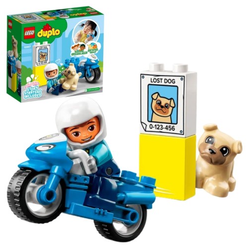 Lego Duplo Policie Motocykl Sada 10967 5 ks. 2+