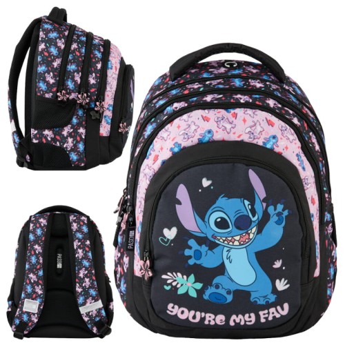 OUTLET! Paso Školní Batoh Mládežnický Tříkomorový Disney Stitch