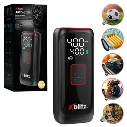 Xblitz Airmaster Přenosné Bezdrátové Elektrické Čerpadlo S Powerbankou