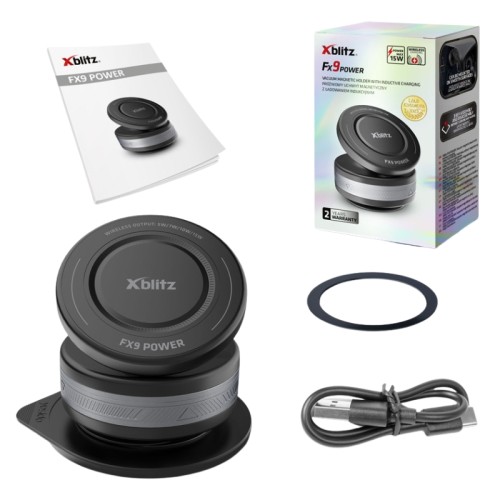 Xblitz Fx9 Power Vakuový Magnetický Držák s Indukčním Nabíjením