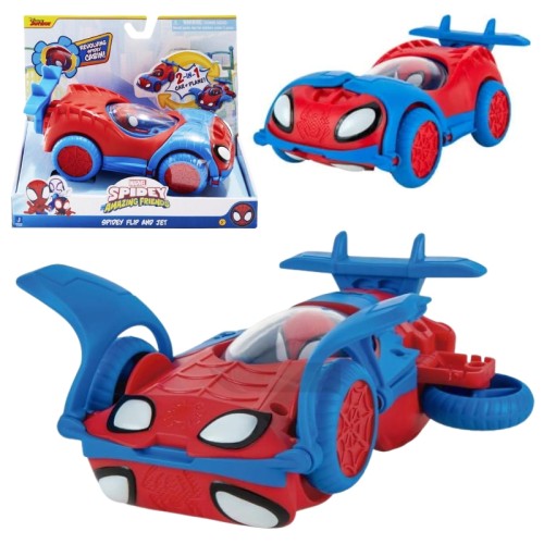 MARVEL Spidey Vozidlo Flip A Jet 2v1 Auto A Letadlo 3+