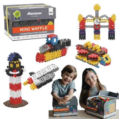 Marioinex Mini Waffle Konstruktor Stavební sada Kostky Expert 501 5+