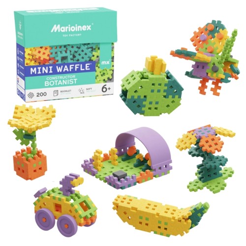 Marioinex Mini Waffle Konstruktor Sada stavebních kostek Botanik 200 dílů 6+