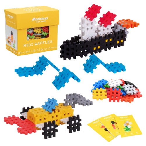 Marioinex Midi Waffle Stavební Sada Kostiček 90 Elementů 2+