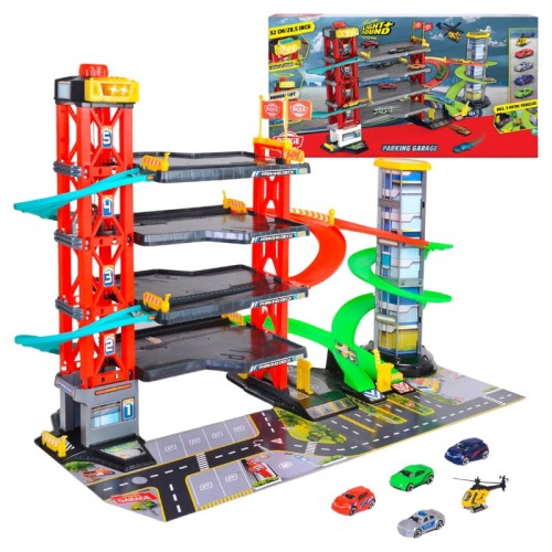 OUTLET! Dickie Toys Víceúrovňové Parkoviště Interaktivní Garáž + Autíčka 3+