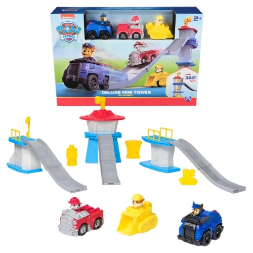 Psi Patrol Mini Tower Deluxe Sada Věž 3v1 Věže Vozidla Pejsci