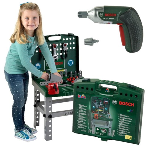OUTLET! Malý přenosný workshop pro děti s vrtačkou Bosch Ixolino II 3+