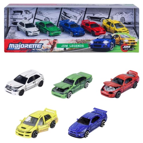 Majorette JDM Legends Japonská série 5-pak Pět vozidel Autíčka Modely 1:64