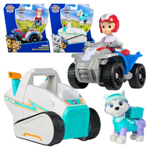 Sada Psi Patrol Základní Vozidlo + Figurka: Ryder a Everest