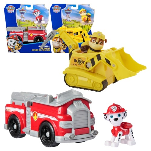 Sada Psi Patrol Základní Vozidlo + Figurka: Marshall a Rubble