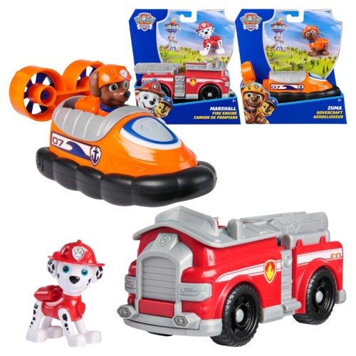 Sada Psi Patrol Základní Vozidlo + Figurka: Marshall a Zuma