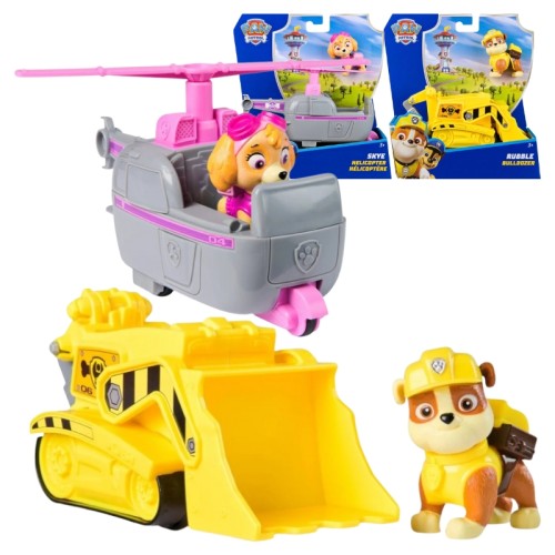 Sada Psi Patrol Základní vozidlo + Figurka: Rubble a Skye