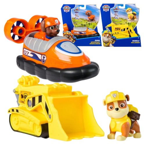 Sada Psi Patrol Základní vozidlo + Figurka: Rubble a Zuma
