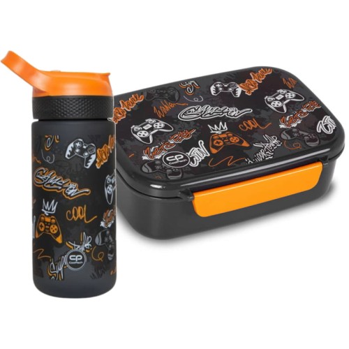 Zestaw Coolpack Bidon Bibby + Śniadaniówka Foody X Game Zone