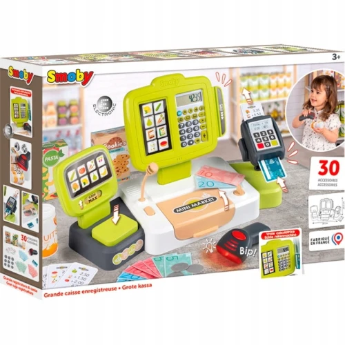 OUTLET! Smoby Elektronická Pokladna se Skenérem + Příslušenství 3+