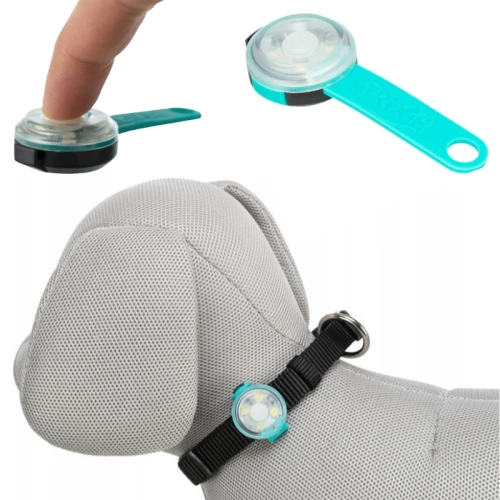 Trixie Flasher USB Svítící Přívěsek Pro Psy Svítilna Identifikátor Modrá