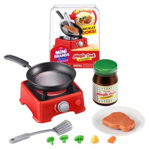 Mini Brands Magic Cook Kitchencube S1 Miniaturní Fungující Pánev Na Hořáku Hračka Figurka