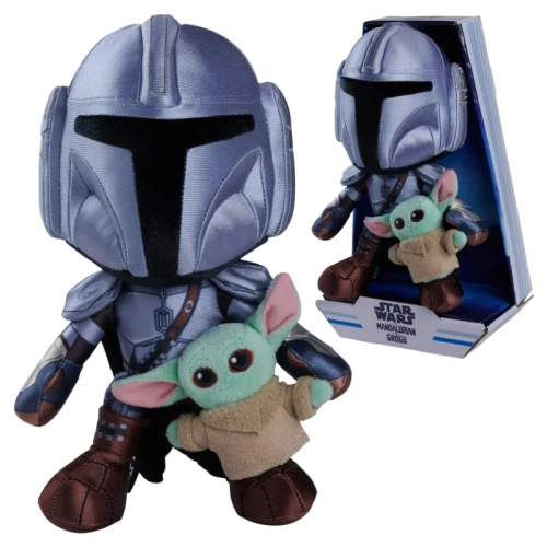 Disney Star Wars Plyšák Mandalorian s Mini Grogu Baby Yoda 25 cm