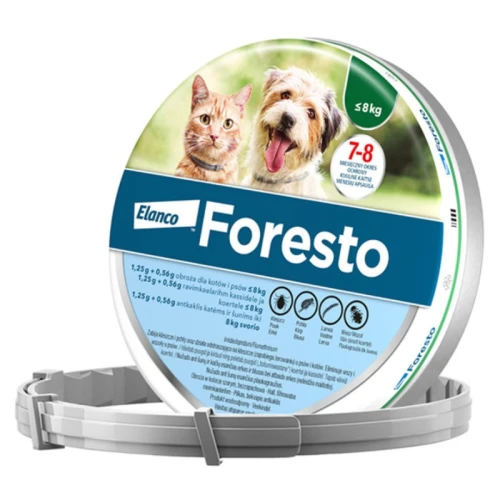 Foresto Obojek proti klíšťatům a blechám pro psa a kočku do 8kg 38cm