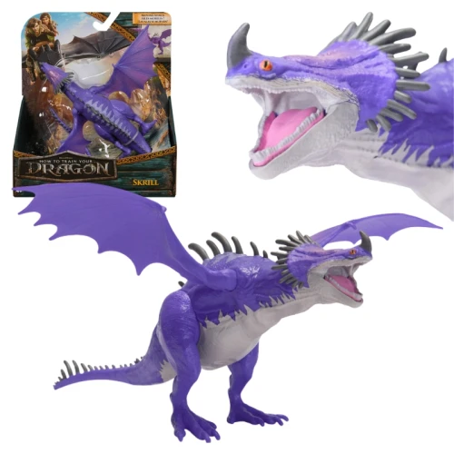 Jak Vytresovat Draka Skrill Figurky Draka Pohyblivý Drak Fialový 20 Cm