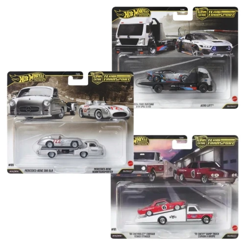 Sada Hot Wheels Premium Team Transport 3 x Dvoupak Autíček JHX90 JHX91 JHX92