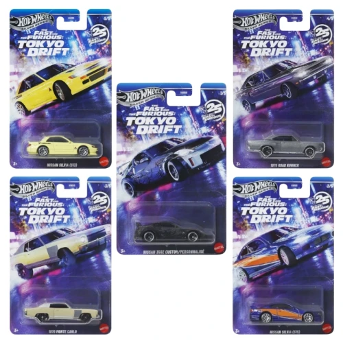 Sada Hot Wheels Hot Wheels Silver Series Fast&Furious Tokyo Drift 6 Autech HNR88