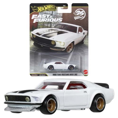 Hot Wheels Premium Fast & Furious Autíčko Sběratelský Model 1969 Ford Mustang Boss 302 JHW72