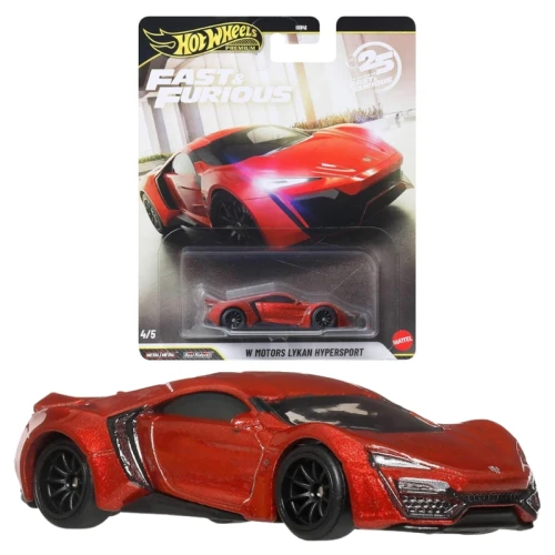 Hot Wheels Premium Fast & Furious Autíčko Vozidlo Kolekcionářské W Motors Lykan Hypersport JHW70