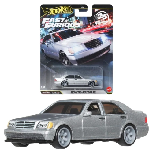 Hot Wheels Premium Fast & Furious Autíčko Kolekce Mercedes-Benz 500 SEL JHW67
