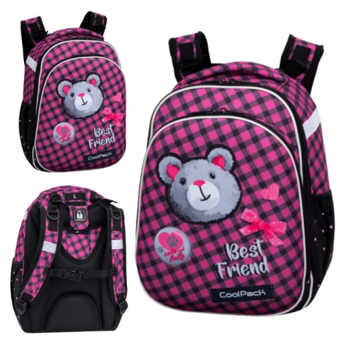 Coolpack Turtle Prostorný Školní Batoh Mládežnický Kovaný Buddy Růžový