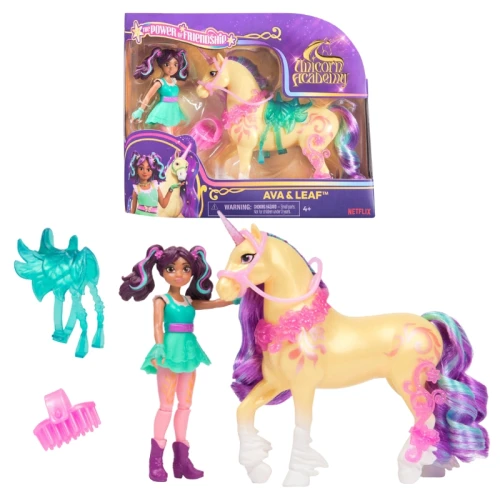 Unicorn Academy Akademie Jednorožců Sada Figurek Ava & Leaf Sada Figurek Panenka + Koník