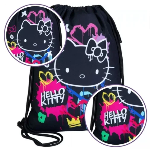 Coolpack Hello Kitty Beta Sáček Na Boty Vf Sportovní Gymnastický Černý Black Neon